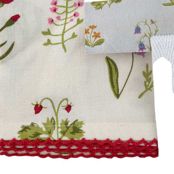 TIRAMISU Wild Flowers Spring Floral 100% Premium 20x20 Cotton Napkins NEW - Picture 8 of 8